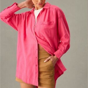 Pilcro by Anthropologie Oversized Airy Buttondown Shirt